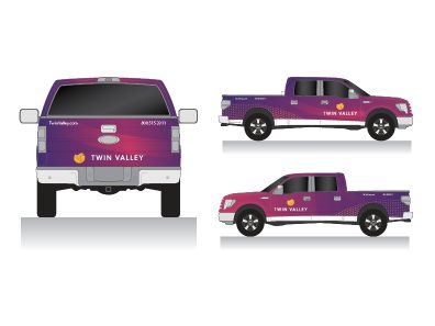 Twin Valley Rebrand Truck Purple