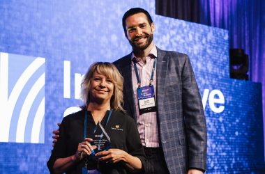 Twin Valley accepting Fiber for Good Award